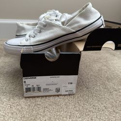 Women’s Coral OX White Converse Size 8