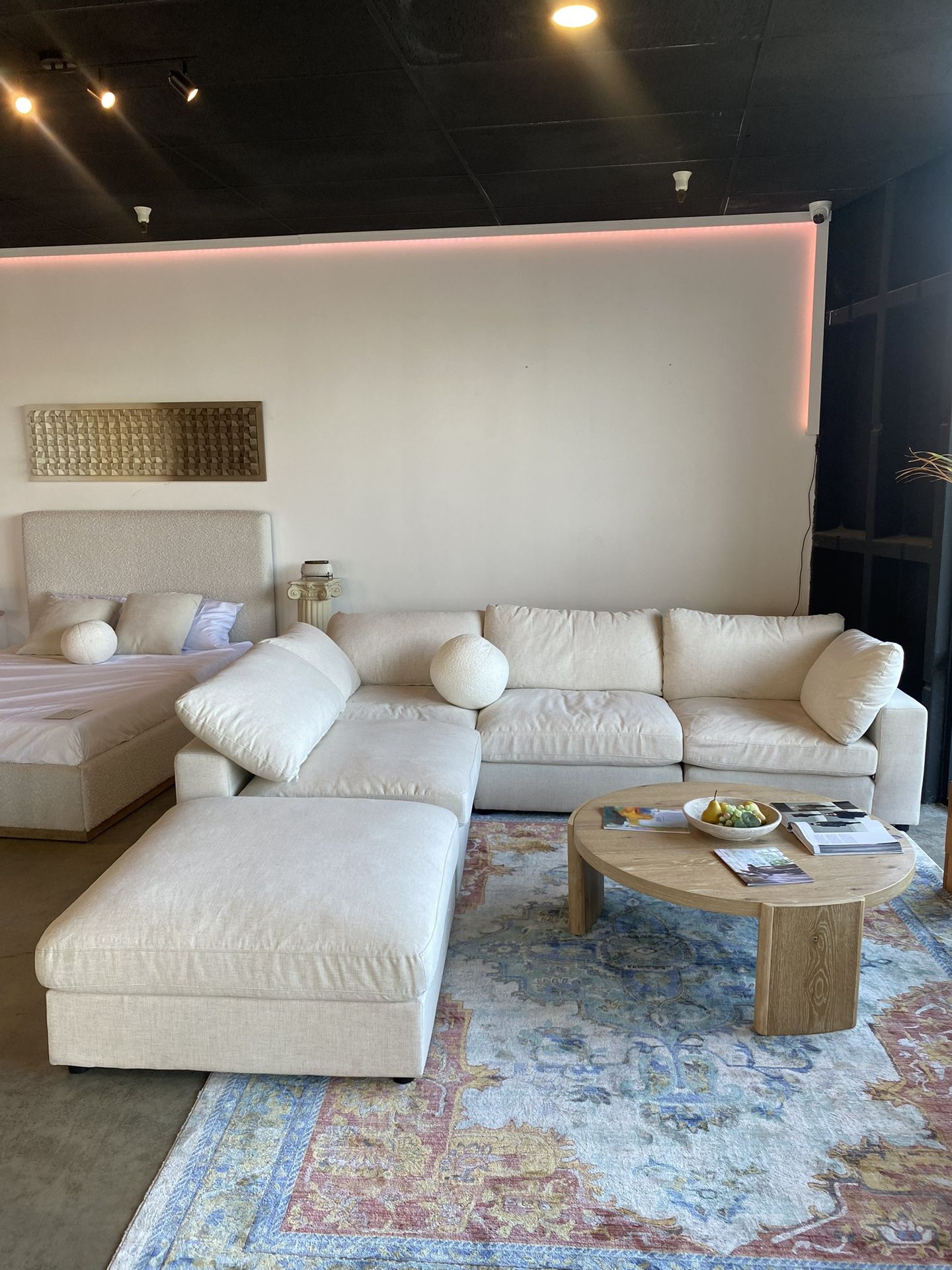 Modular Cloud Sectional – Performance Linen Warranty Included ( Free Local Delivery 📦 )