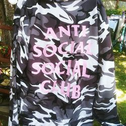 Anti Social Social Club Gray Camo Hoodie 