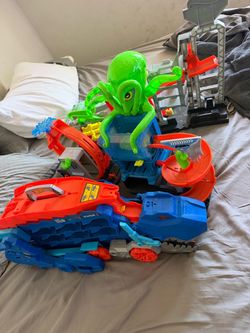 Hot Wheels Track Set Lot with Monster Figures