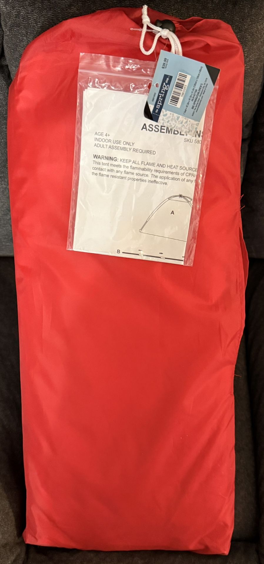 White & Red Kids Indoor Tent New