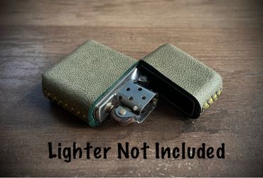 Genuine Leather Case for Zippo Lighter Standard Size - Made in USA