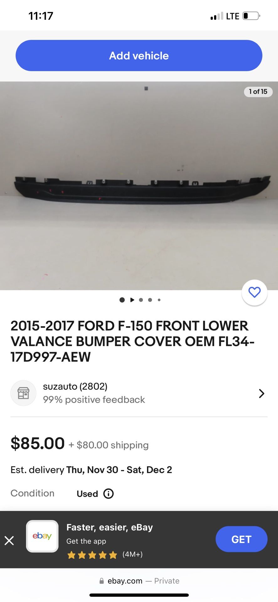 2015-2017 Ford F-150 (FRONT LOWER VALANCE)
