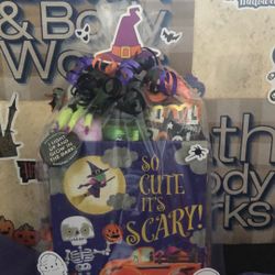 #60 Green Witches Hand Holder Boo-ti-ful Basket Gift Set B&BW Read Description For Details