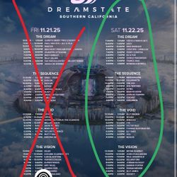 Dreamstate Saturday 1 Ticket