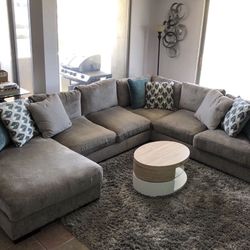 Large Grey Sectional Couch