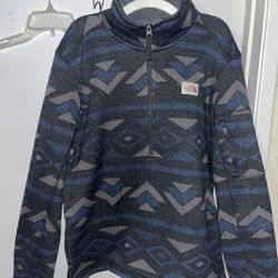 Sz Large North Face 3/4 Fleece 