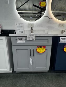 LXDG Double Grey Vanity Cabinet Clearance