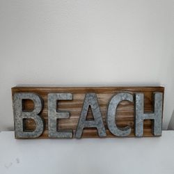 BEACH sign wall decor