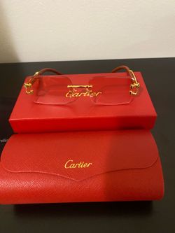 Orange Cartier Sunglasses