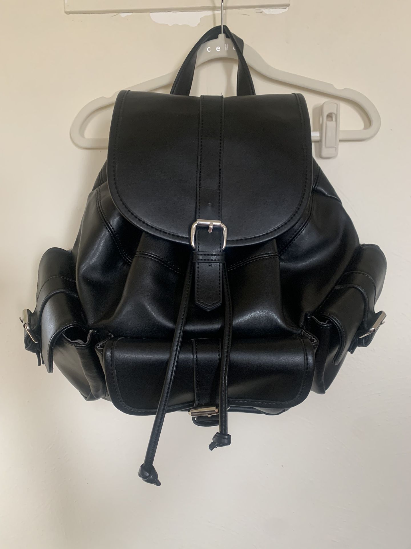 Large Durable Black Backpack 