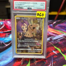 PSA 9 2019 POKEMON SUN & MOON FA/MIMIKYU COSMIC ECLIPSE - SECRET