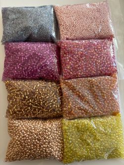 150 Grams Of Glass Beads $5