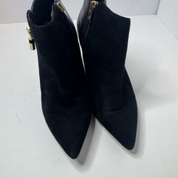 Marc Fisher Black Suede Ankle Booties Size 5.5M