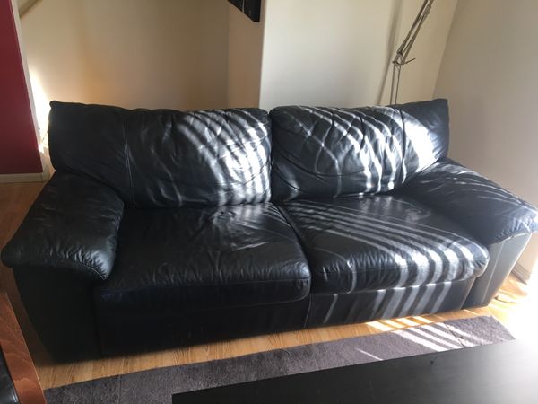 Ikea Black Leather Couch With Pull Out Bed For In Seattle Wa Offerup