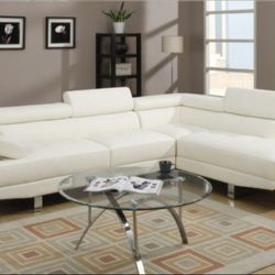 Brand New White Modern Style  Leather Sectional Sofa 