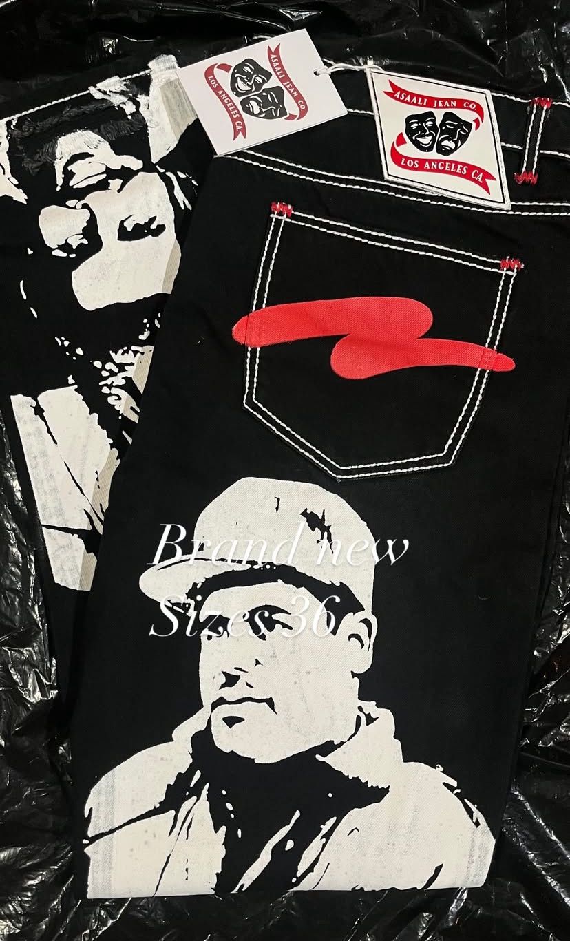 Black/red Asaali Jeans Size 36