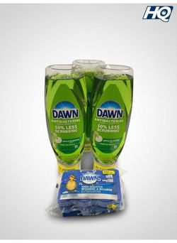 Dawn Dish Soap 3 pack + 2 pack sponge