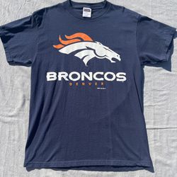 Vintage 1997 Tultex NFL Denver Broncos Graphic T Shirt Mens L 90s Vtg Jersey SB