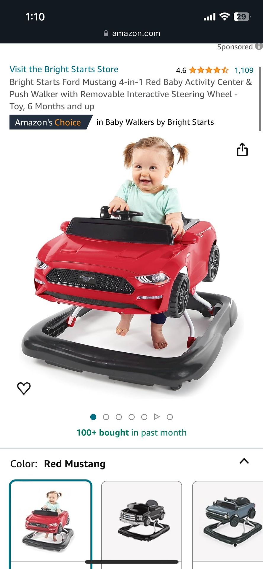 Mustang Baby Walker