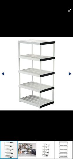 5-Tier Plastic Storage Shelving Unit