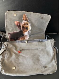FuzzyNation Yorkshire Terrier Canvas Messenger Bag