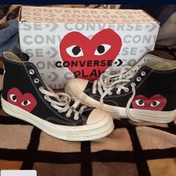 CDG Converse High Top Size 7