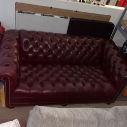 Red Leather Couch