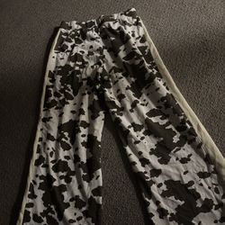 Cow print sweats