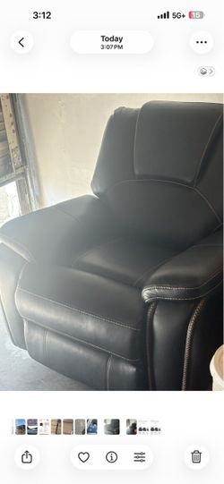 Black Leather Recliner Chair