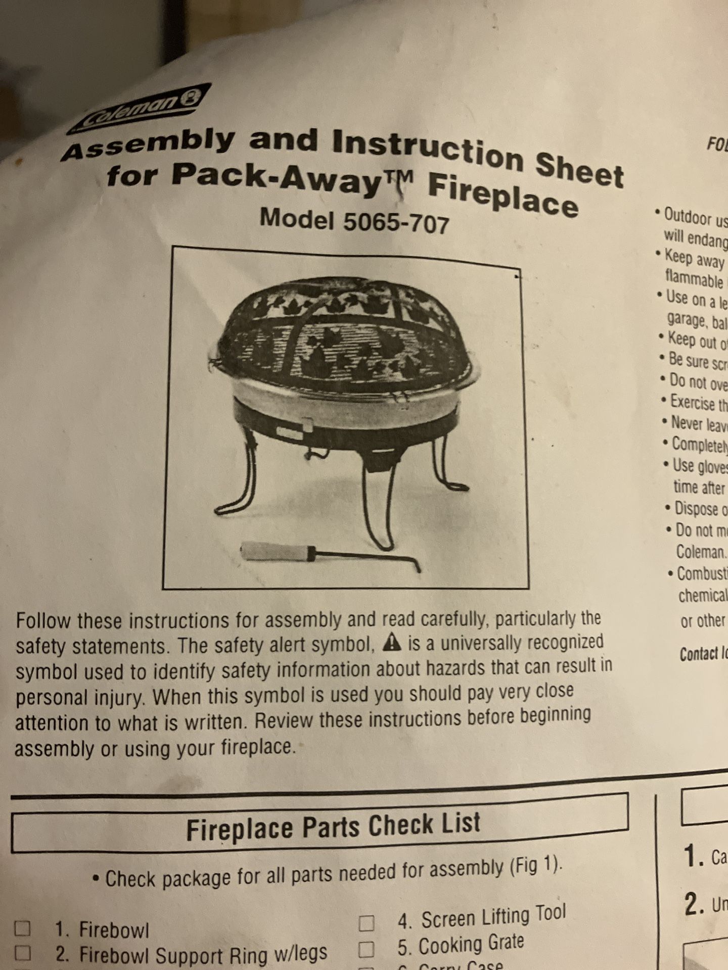 $25 Craftsman Portable Fire pit + Grill
