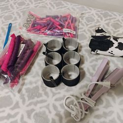 Hair Accessories with Small Cow Print Purse