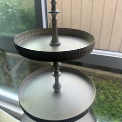 3-Tier Metal Cake Stand Dessert Stand Cupcake Stand Tea Party Serving Platter Gold