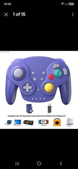 2.4G Wireless NGC Rumble Controller for Switch 1/2 Gamecube /PC/MAC/ Raspberry Pi