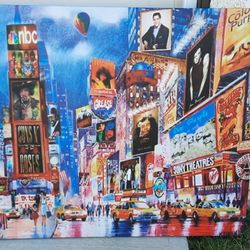 Rock And Roll Times Square Large Print On Canvas