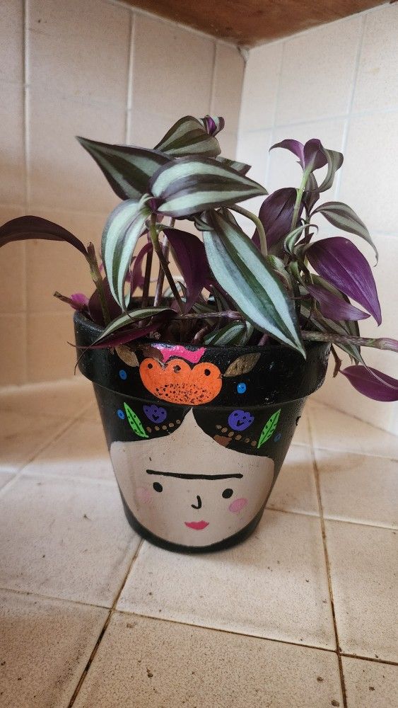 Frida Pot With Plant