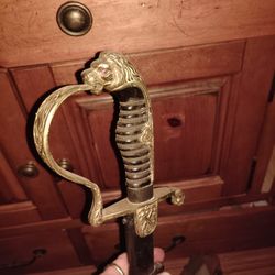 Imperial German Artillery Officers Lion Head Sword