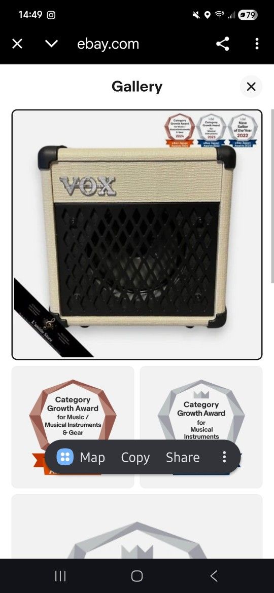 VOX MINI 5 RM RHYTHM Guitar Amplifier MINI5 Ivory MINI5-RM-IV 3.5kg