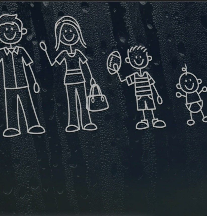Auto Drive Family Car Decals