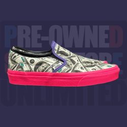 VANS Classic Custom Slip On ‘100 Dollar Bills’