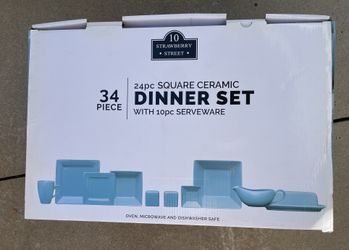 New in Box 34 Piece Set Dinnerware and Serveware