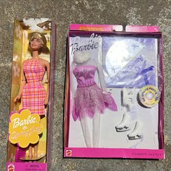 Unopened Barbie Doll with Unopened Ice dancing Accessories 