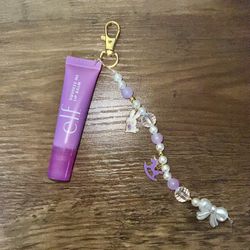 Lip gloss key chain charm