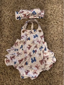 4th of July baby girl outfit