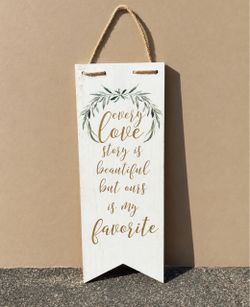 Wooden Love Quote Hanging Wall Sign