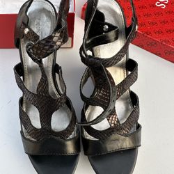 Guess Black 8.5 Strappy Heels