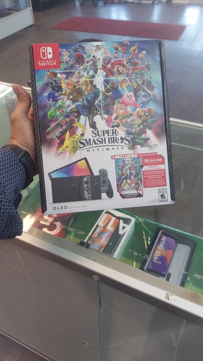 Nintendo Switch Oled Super Mario Brand New Pay 32$ Down No Credit - Main Image