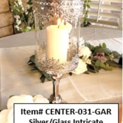 Beautiful Silver & Glass Candle Holders X 10