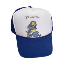Go Lions Hat Premium Vintage Soft Front With Net On Back 