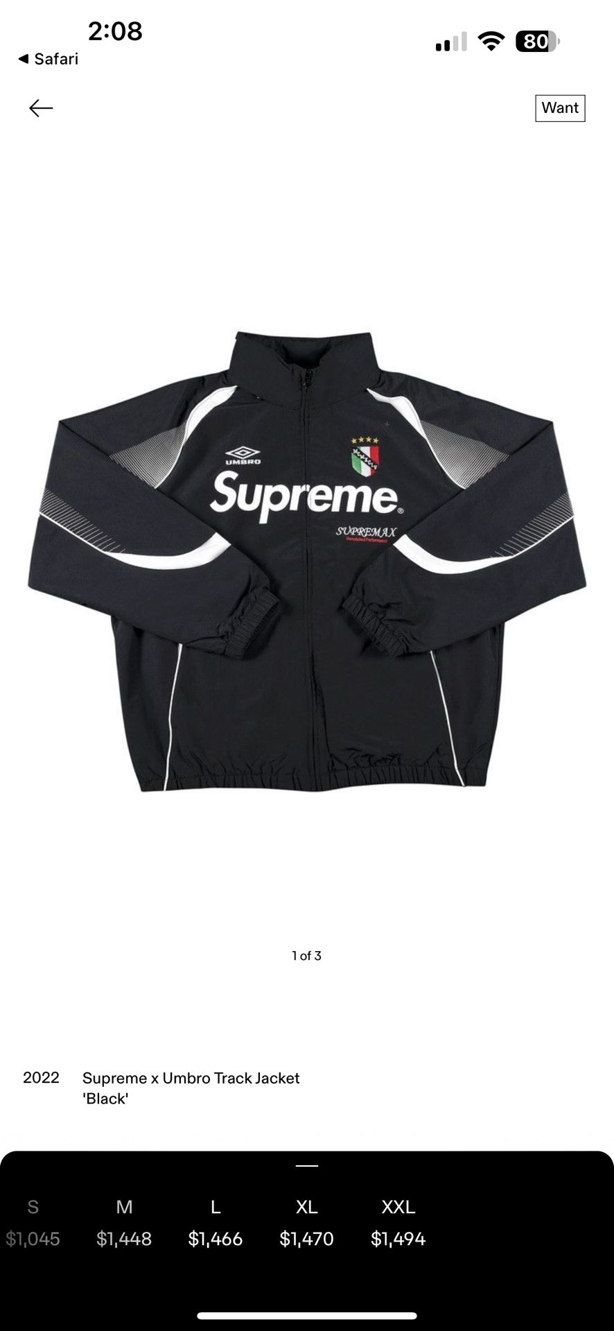 Supreme Umbro Track Jacket for Sale in San Francisco, CA - OfferUp